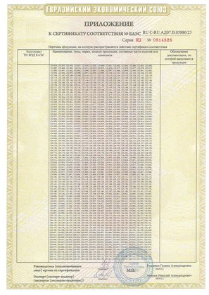 Сертификат соответствия продукции CBD